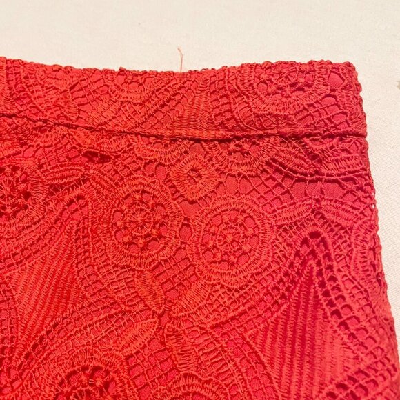 Hollister Red Lace Skirt Womens Size 5 - Picture 3 of 16